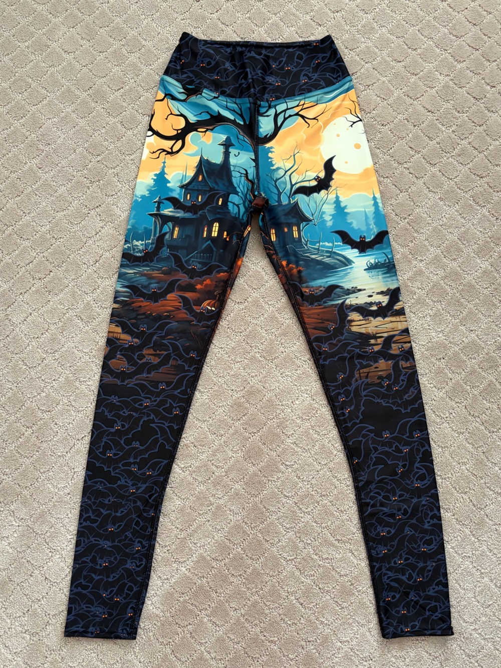 Spooky Haunted House Leggings